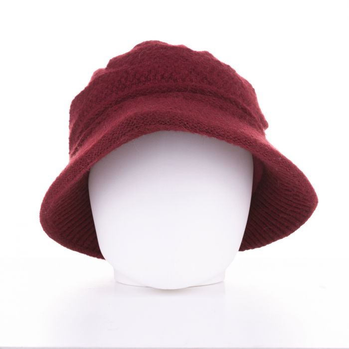 Caciula Shopika Bordo cu Decor Argintiu