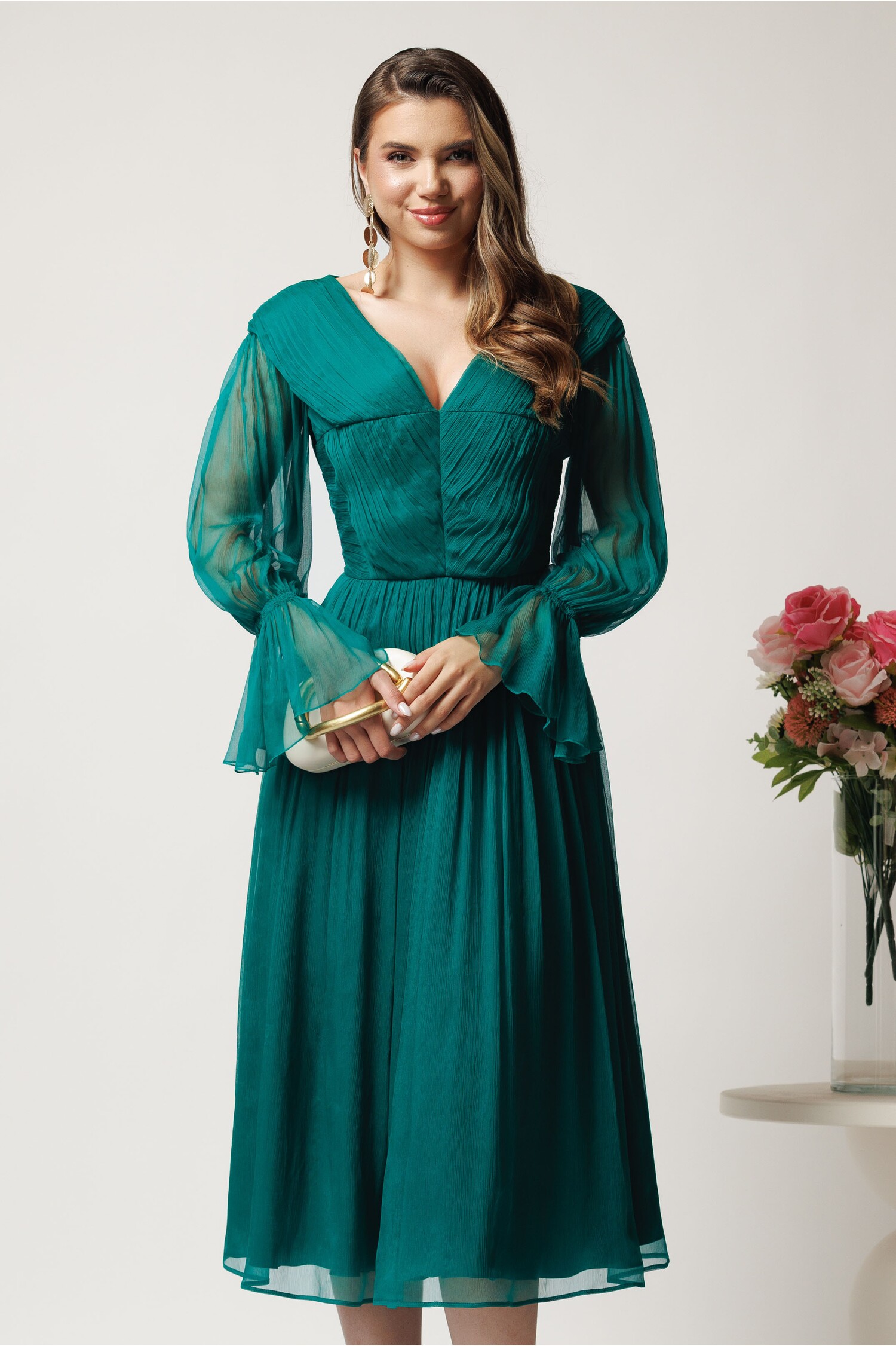 Rochie Midi Matase Leonard - Eleganta Naturala