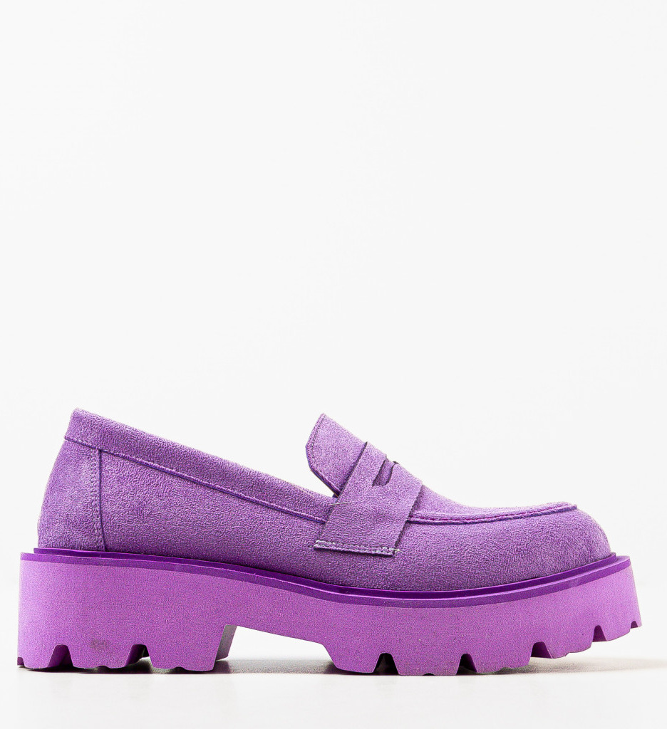 Pantofi Dama Punde Mov - Eleganță Casual Zilnică - imagine 4