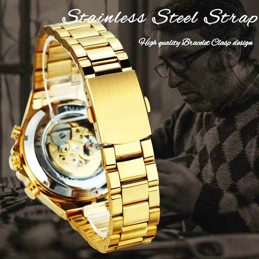 Ceas Barbatesc Winner Automatic CS1756 Otel Inoxidabil - imagine 4