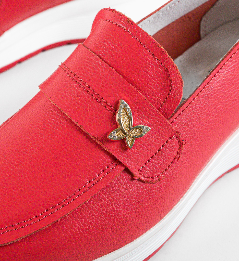 Pantofi Casual Elvina Rosii - Confort și Stil - imagine 8