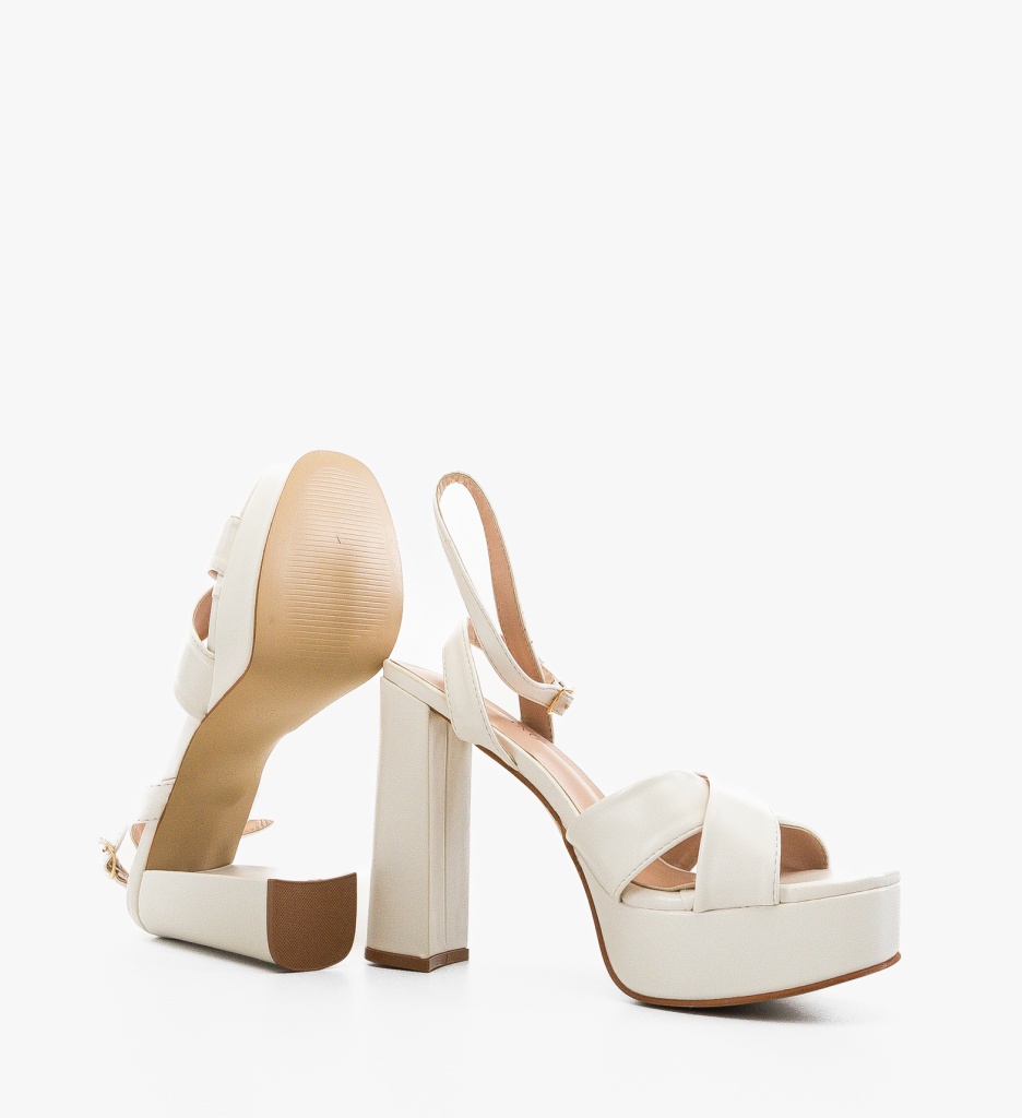 Sandale cu Toc Jessica Albe | Eleganță Maximă - imagine 6