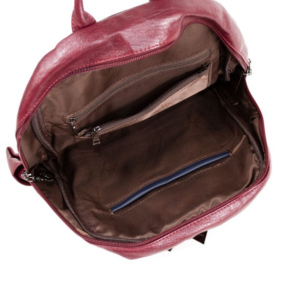 Rucsac dama Delis Hudson GT1330 Bordo Elegant - imagine 4