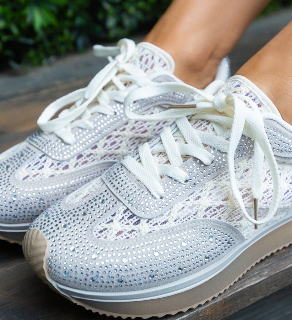 Sneakers Dama Ynny Bej Confortabili - imagine 5