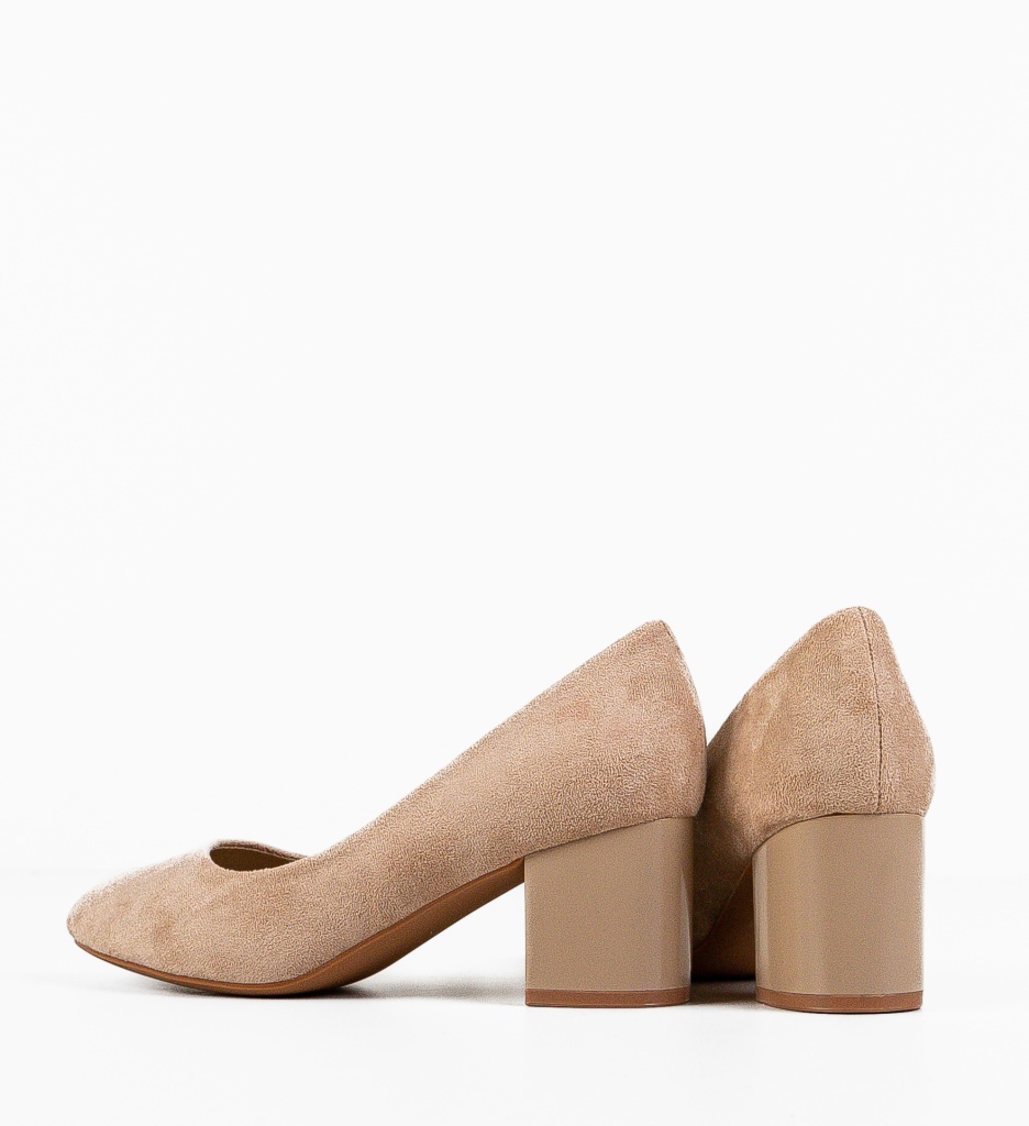 Pantofi Dama Kedel Bej cu Toc - Stil Feminin - imagine 7
