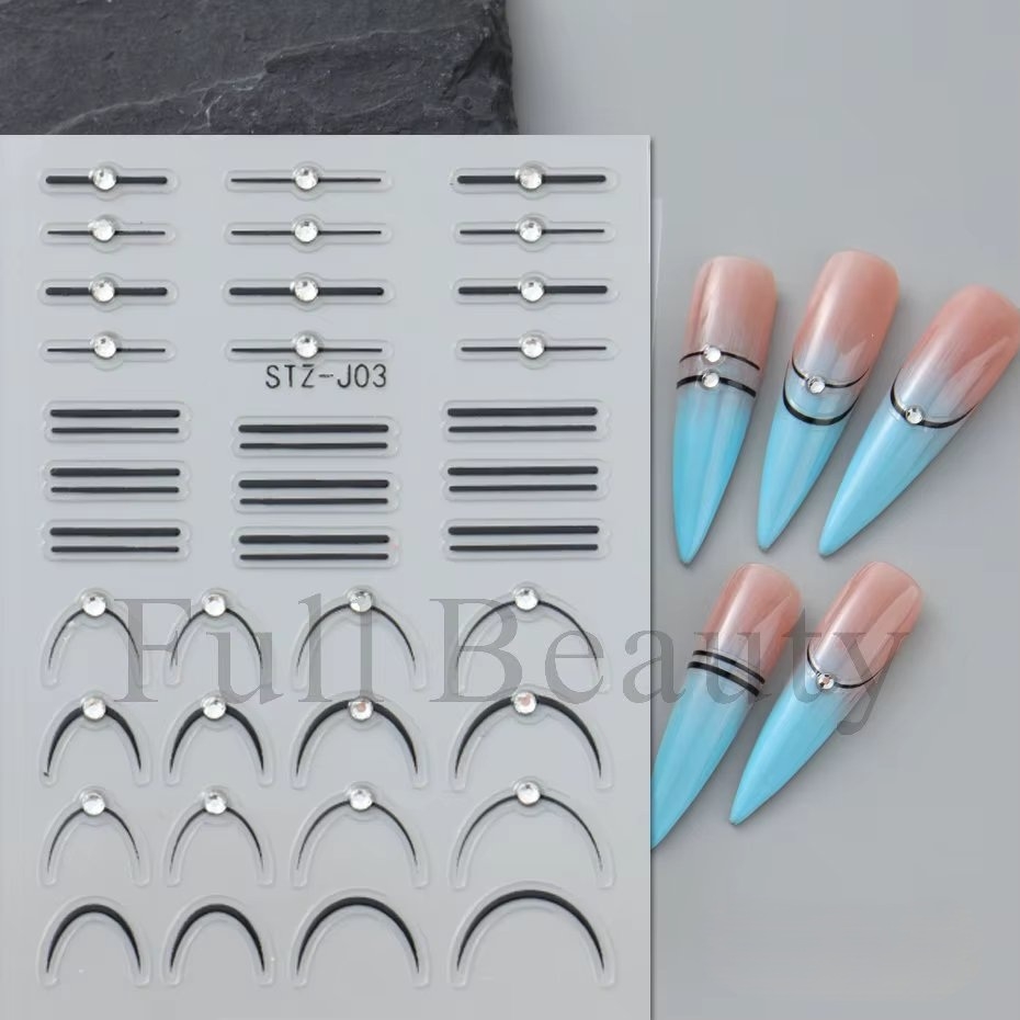 Abtibilduri Unghii 3D Marquise - Nail Art Instant