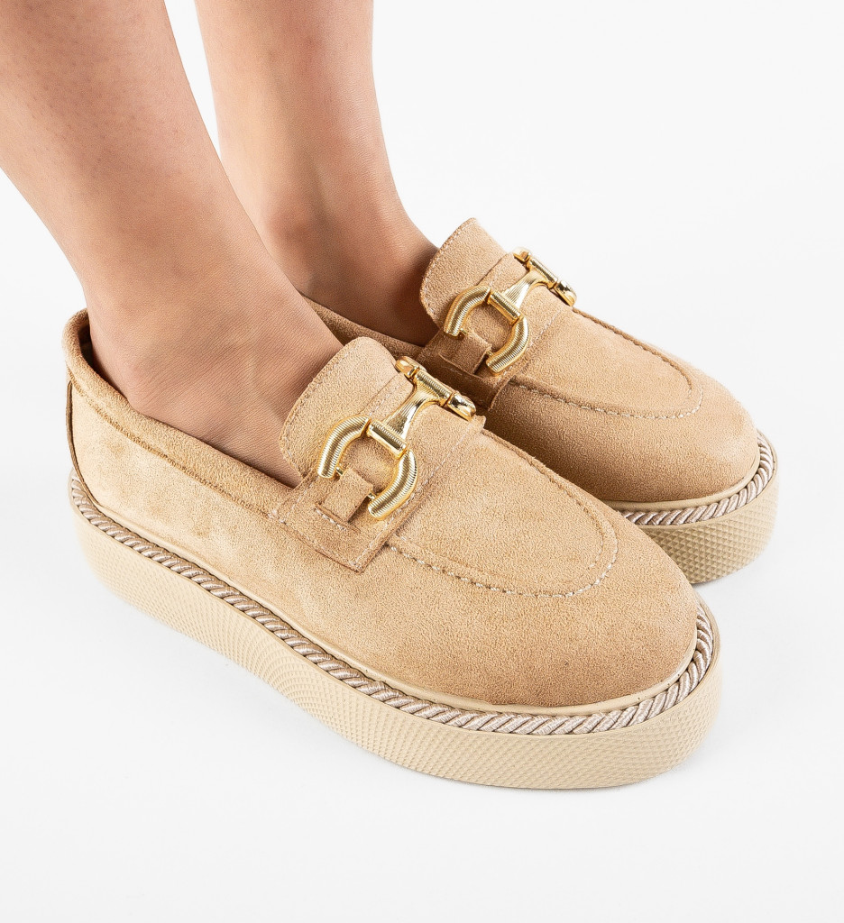 Pantofi Casual Selvie Bej | Confort Zilnic - imagine 6