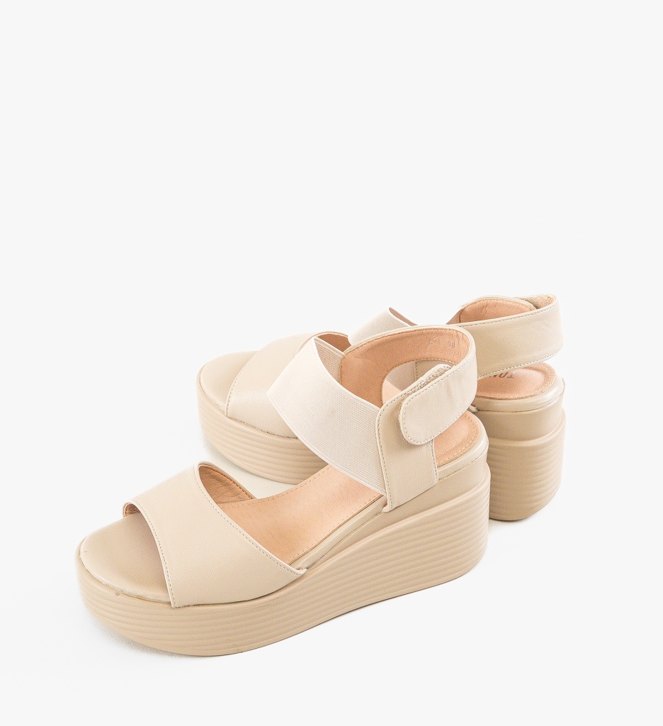 Platforme Dama Bej Priga - Confort & Stil - imagine 5