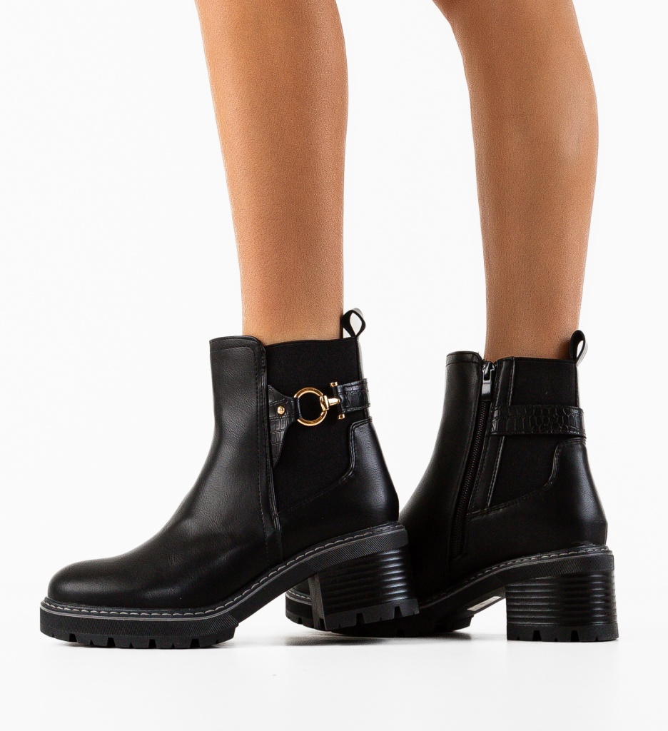Botine Ross Dama Negre - Eleganță și Confort - imagine 3