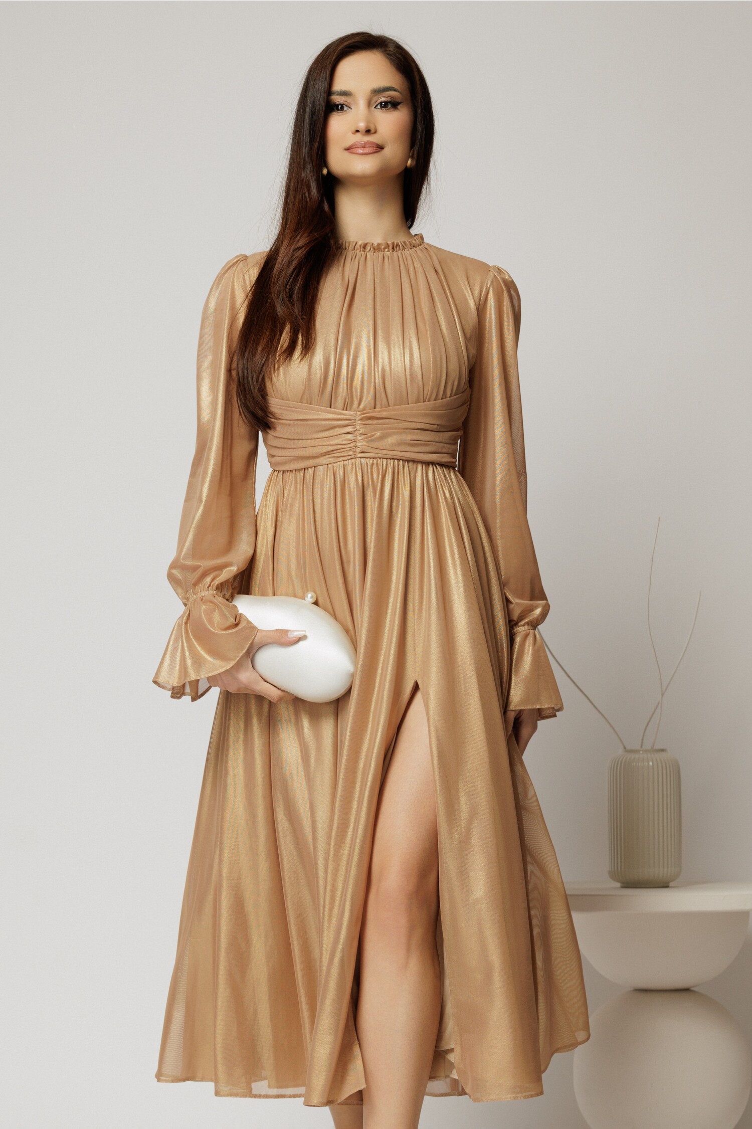 Rochie DY Fashion Aurie Tull Ocazie Guler Incretit