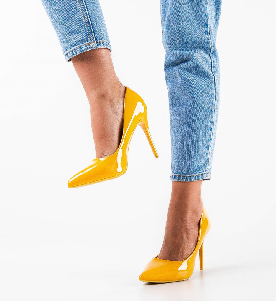 Pantofi Chiel Galbeni | Eleganță și Stil - imagine 2