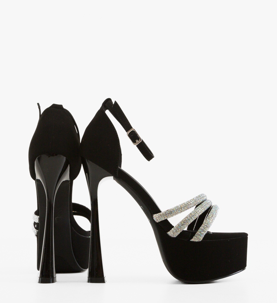 Sandale cu toc Avram Negre - Eleganță și Stil - imagine 3