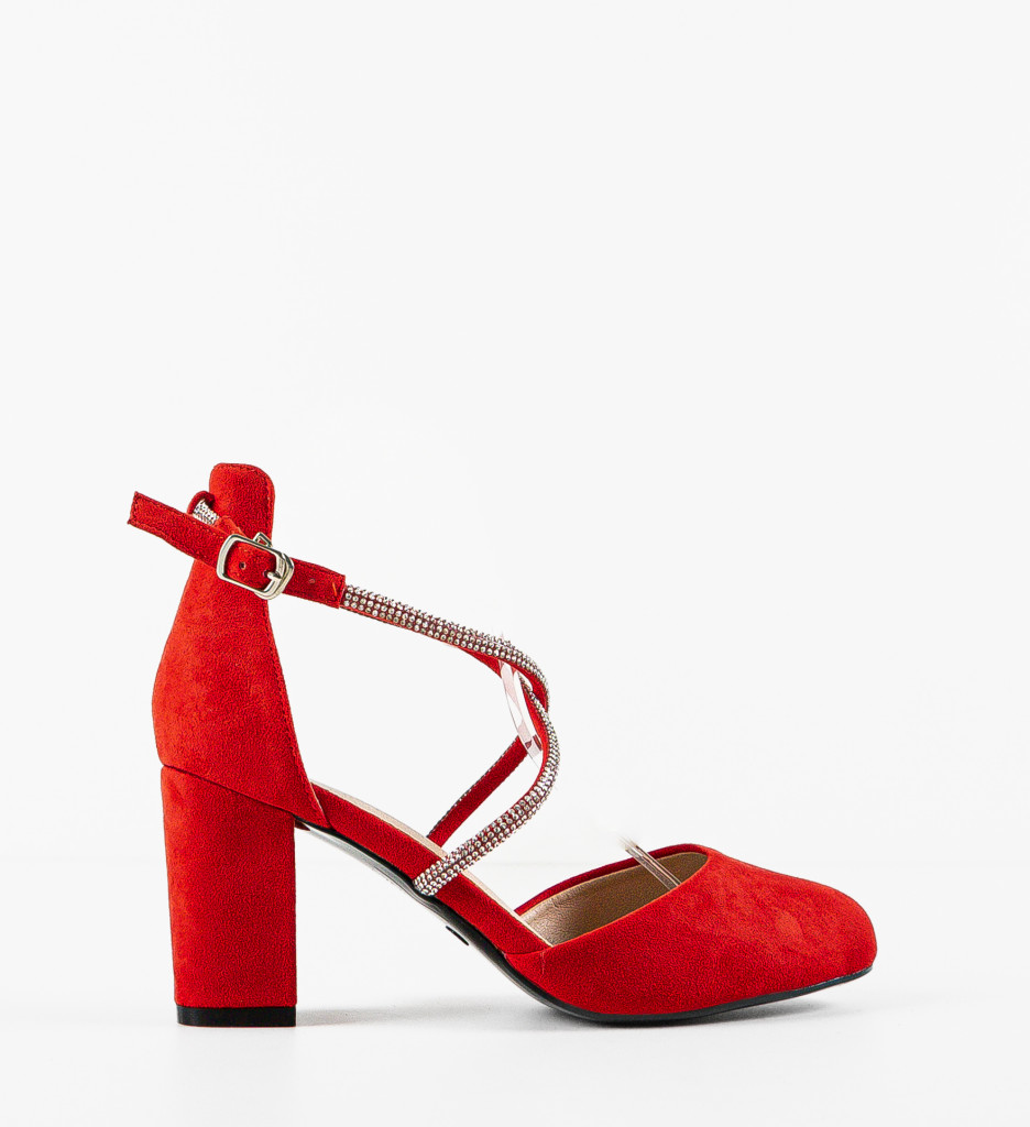 Pantofi Toc Santos Rosii | Eleganță Remarcabilă - imagine 4