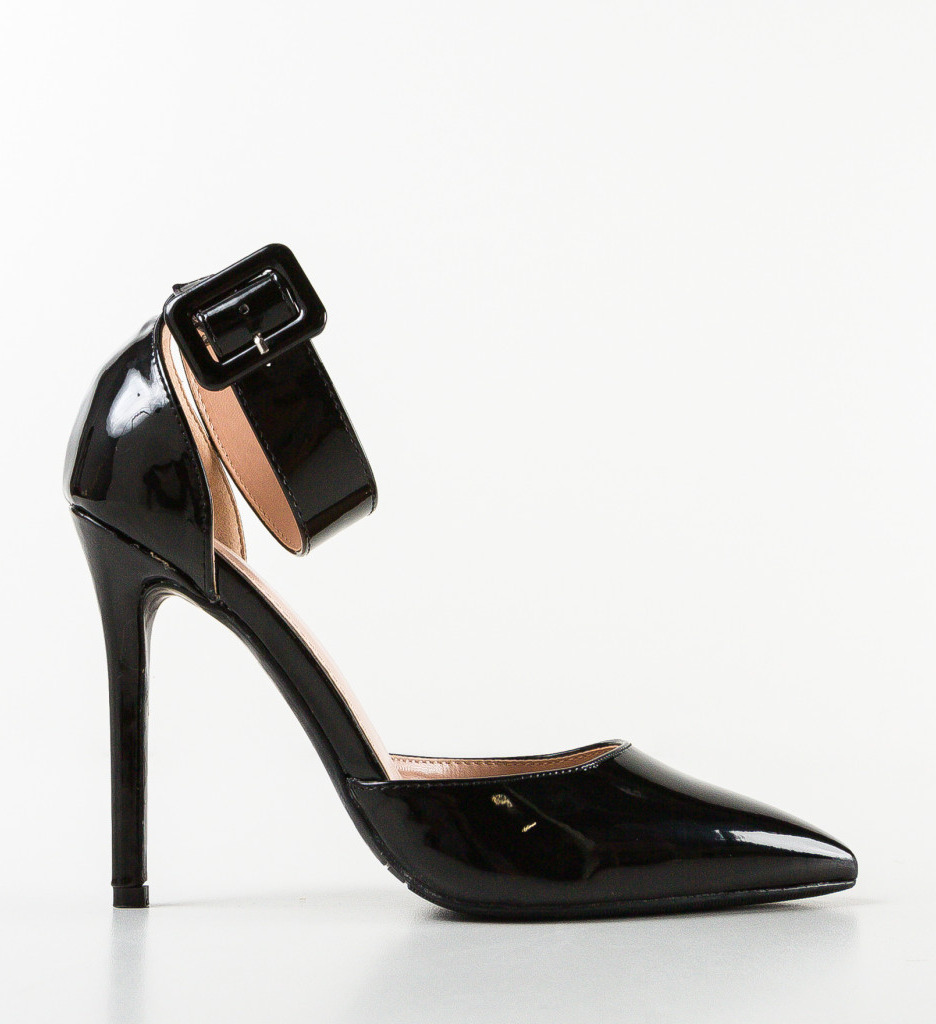 Pantofi dama Meza Negri cu Toc - Eleganță Asigurată - imagine 5