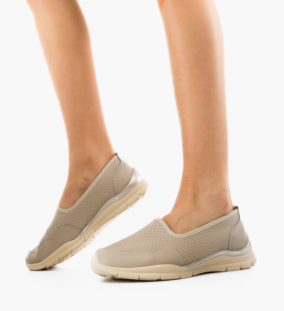 Pantofi Casual dama Lory Gri Confort - imagine 3