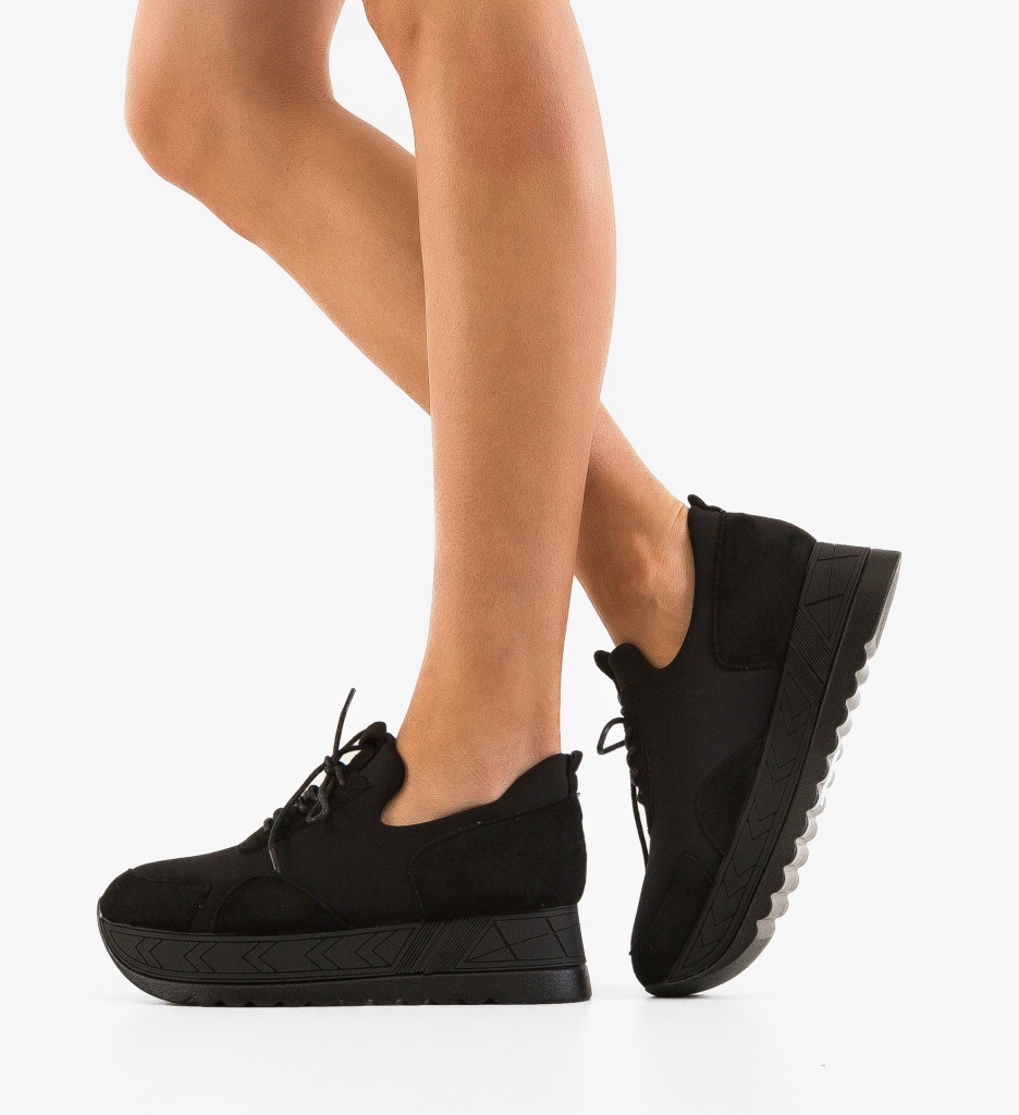 Sneakers Dama Gazy Negri - Confort și Stil - imagine 3