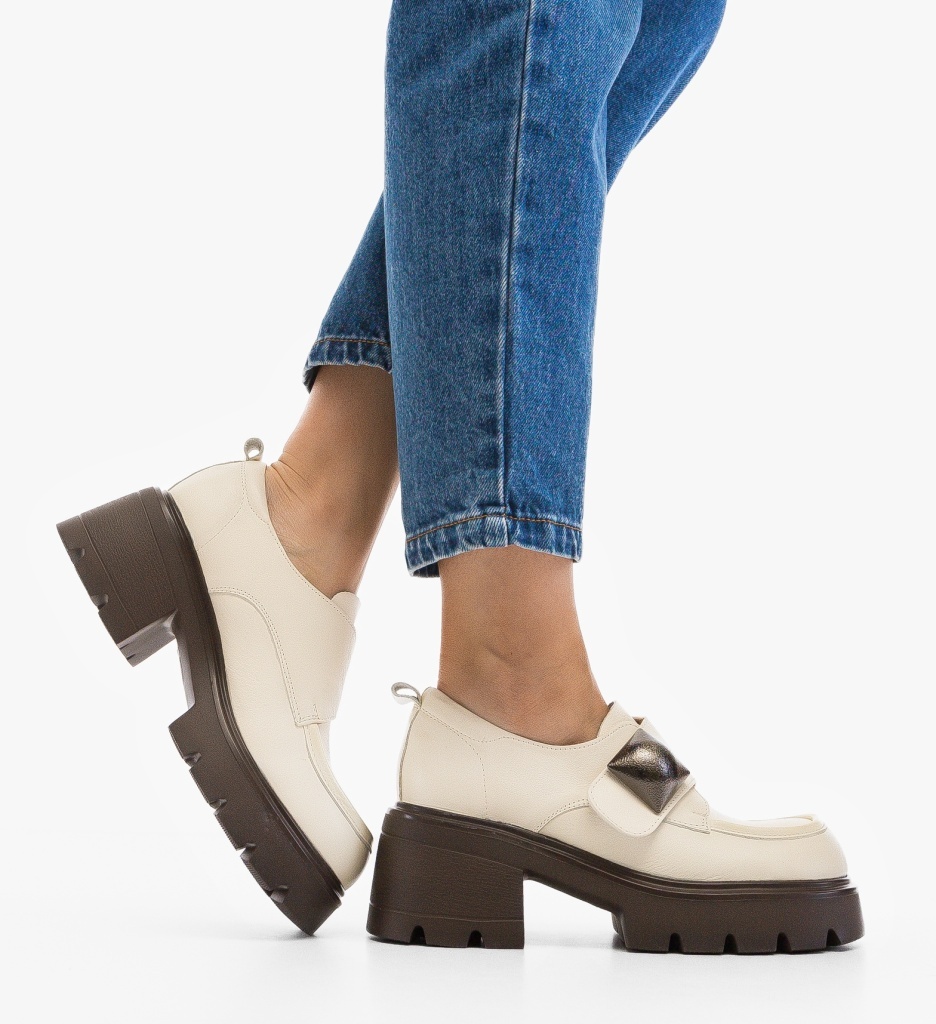 Pantofi Casual Nanyt Bej - Confort & Stil - imagine 3