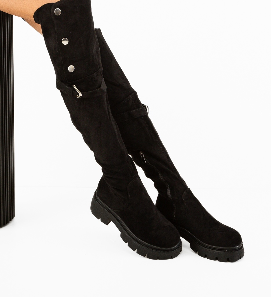 Cizme Dama Berdelo Negre | Stil Modern