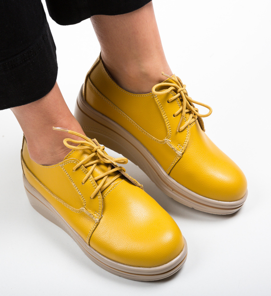 Pantofi Casual Lionata Galbeni - Confort și Stil - imagine 3
