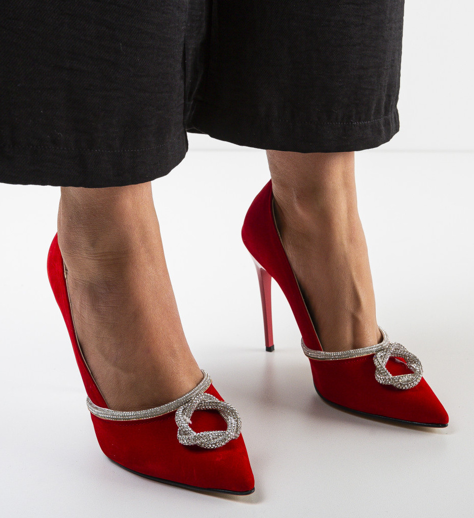 Pantofi Raga Rosii cu Toc - Eleganță și Stil - imagine 3