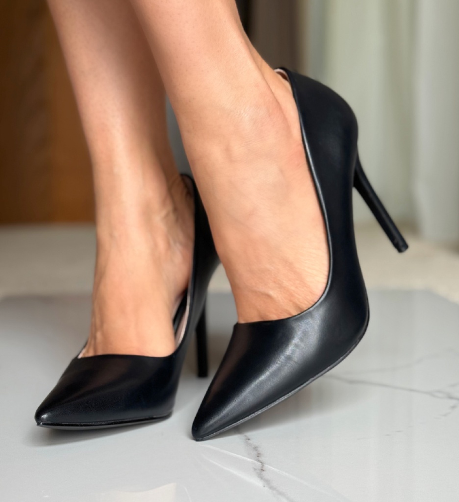 Pantofi cu Toc Chance Negri | Stil Sofisticat - imagine 4