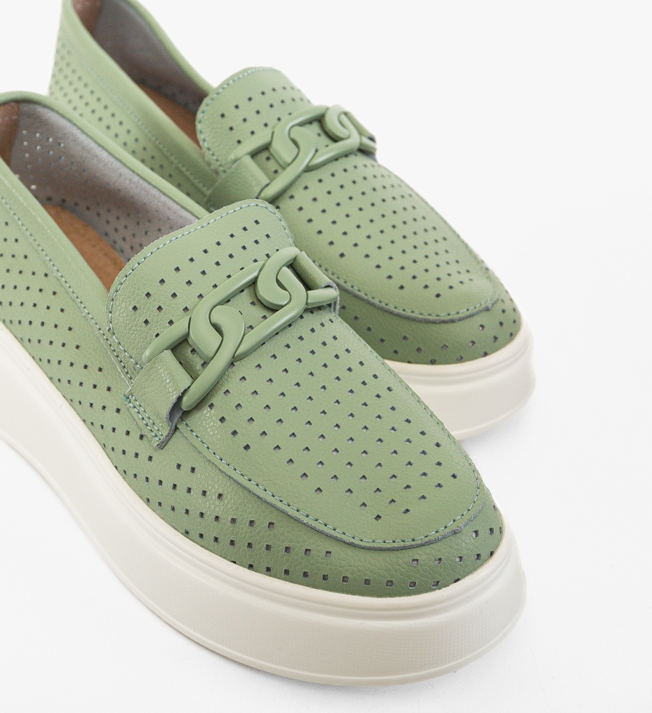 Pantofi Casual Lezzer Verzi - Confort & Stil - imagine 5