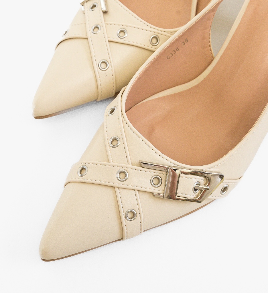 Pantofi Dama Lennox Bej Eleganți - imagine 3