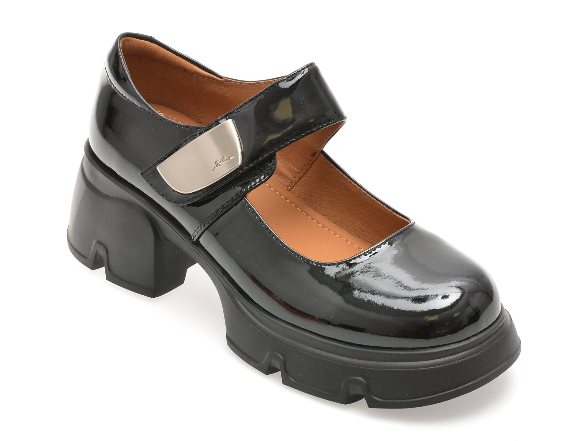 Pantofi GRYXX negri din piele lacuită - eleganță maximă