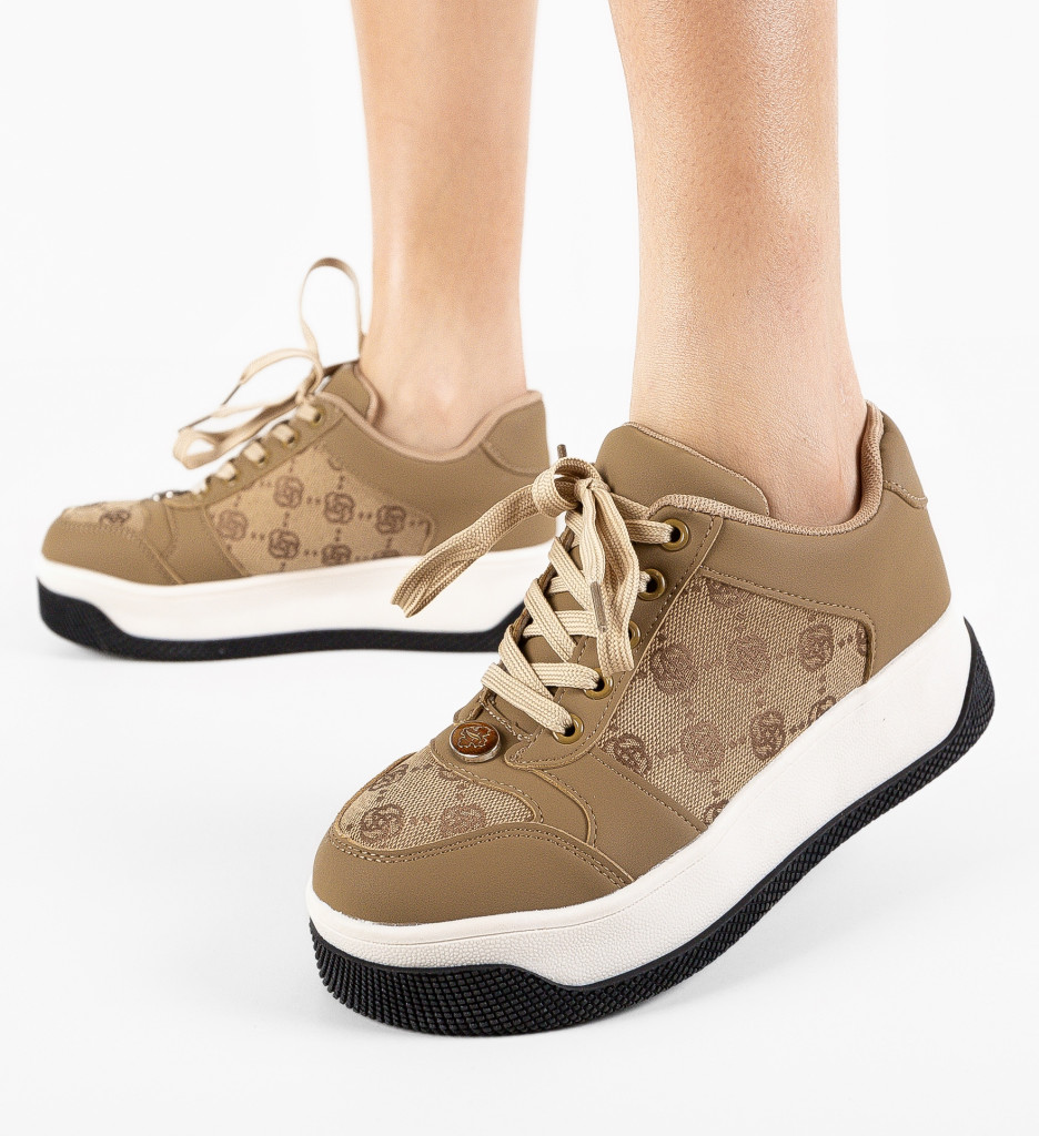 Sneakers Dama Miess Bej - Confort și Eleganță - imagine 4