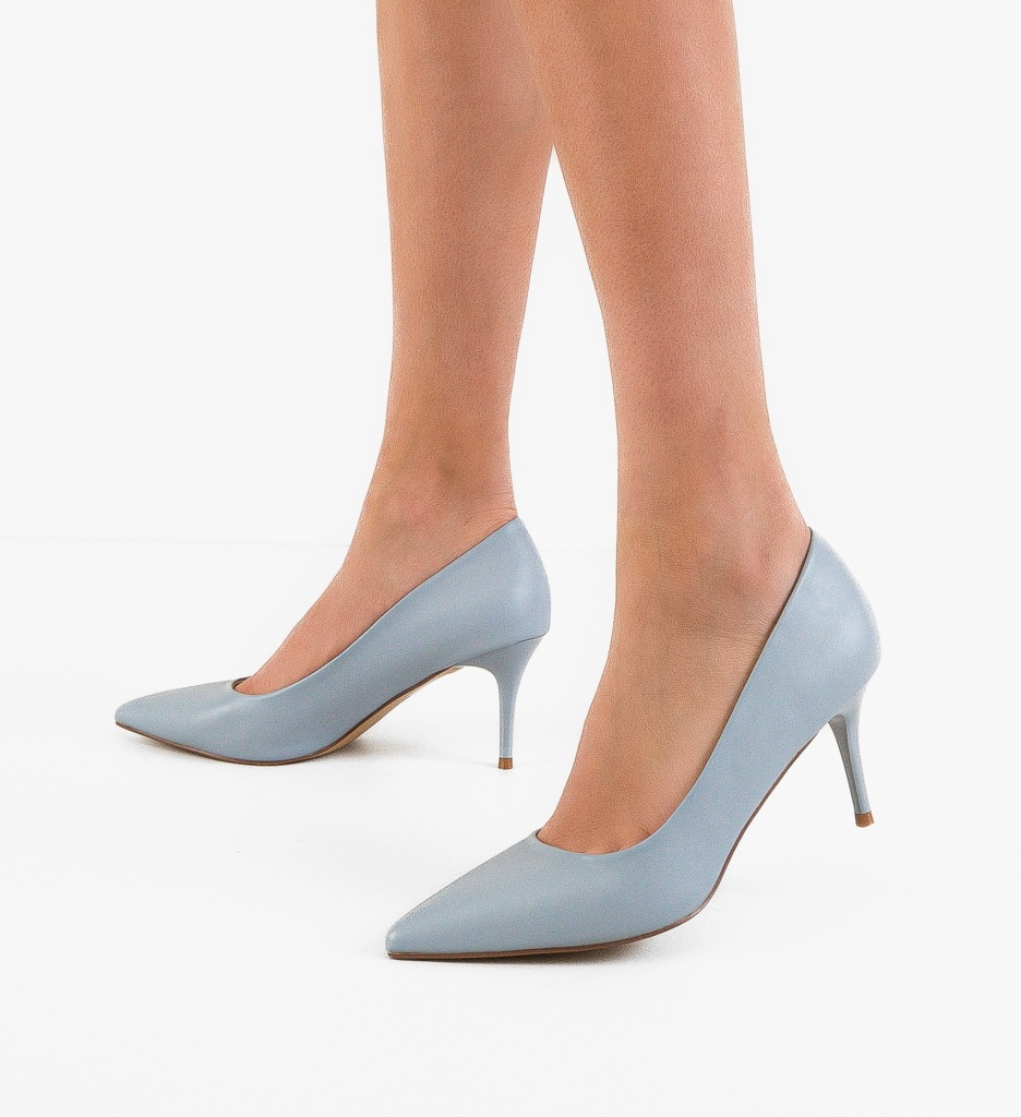Pantofi Stiletto Adra Albaștri Eleganți - imagine 3