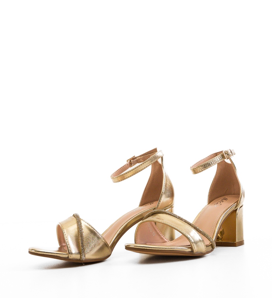 Sandale Toc Lasgun Aurii - Eleganță Maximă - imagine 6