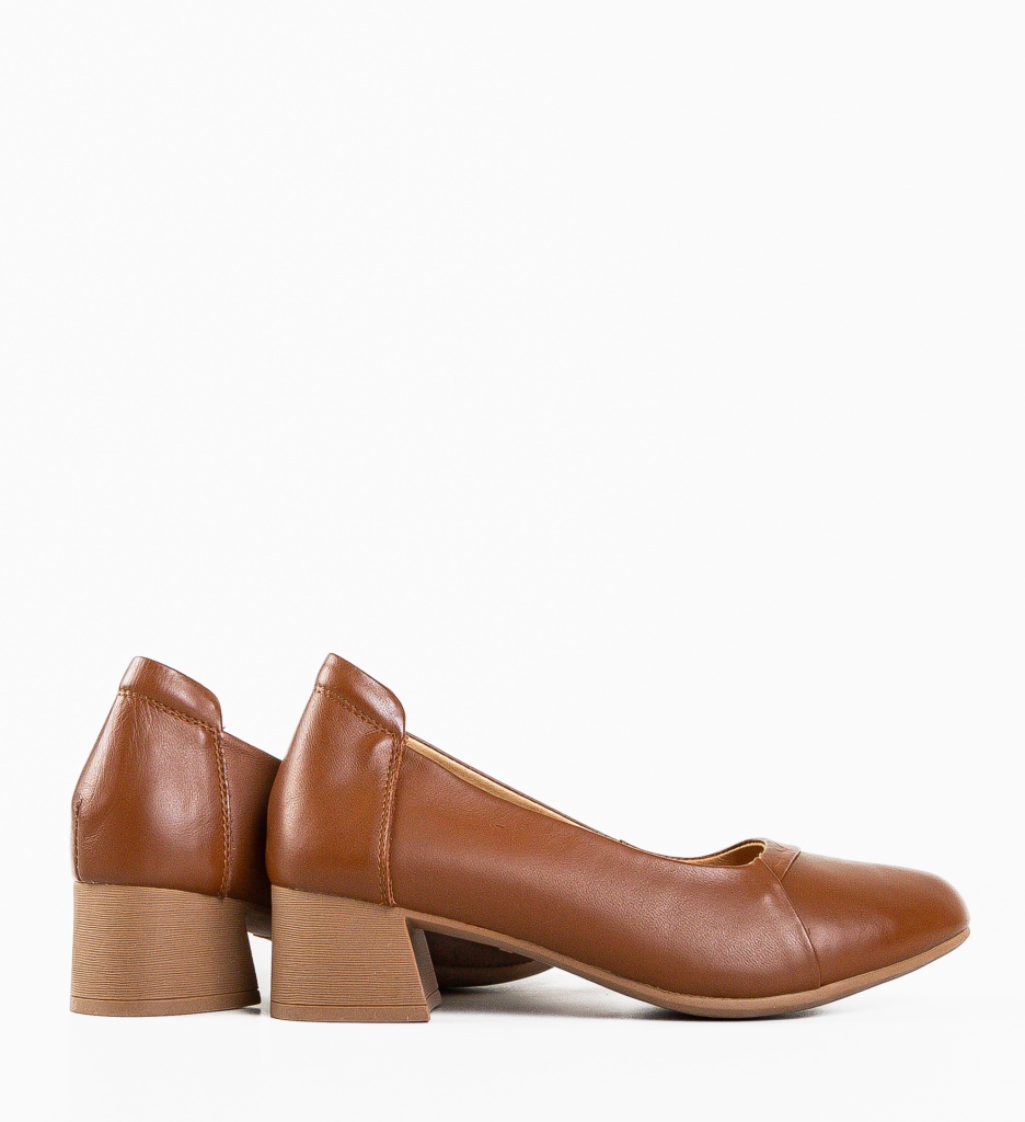 Pantofi Toc Hebba Camel - Eleganță și Stil - imagine 3