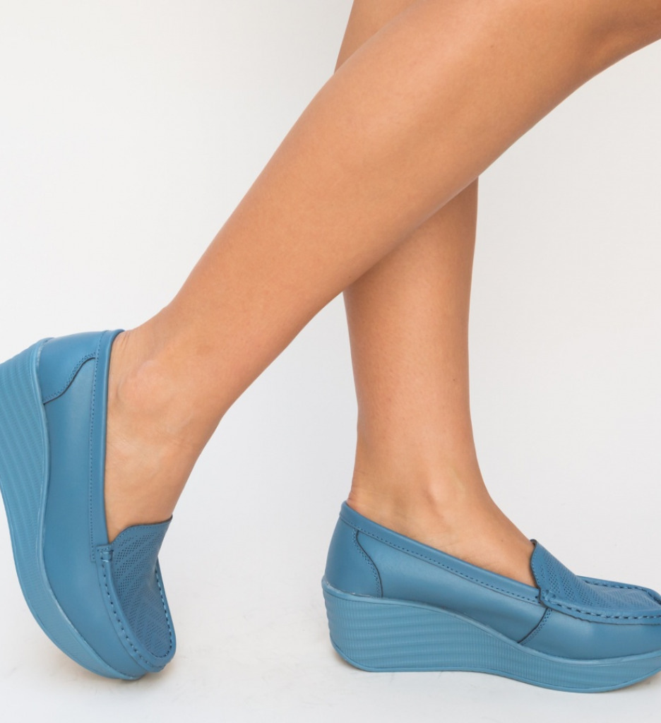 Pantofi Casual Ely Albastri - Confort și Stil - imagine 2