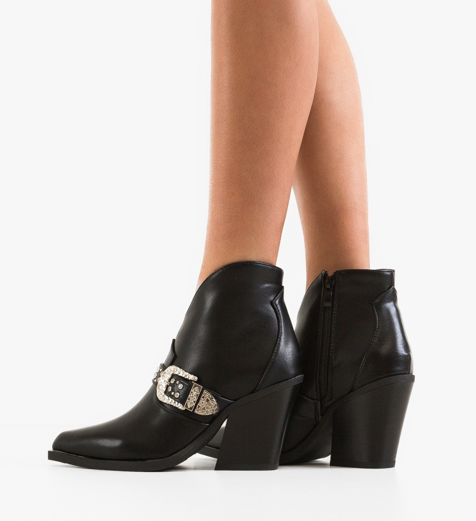 Botine Dama Leigh Negre - Eleganță și Confort - imagine 2