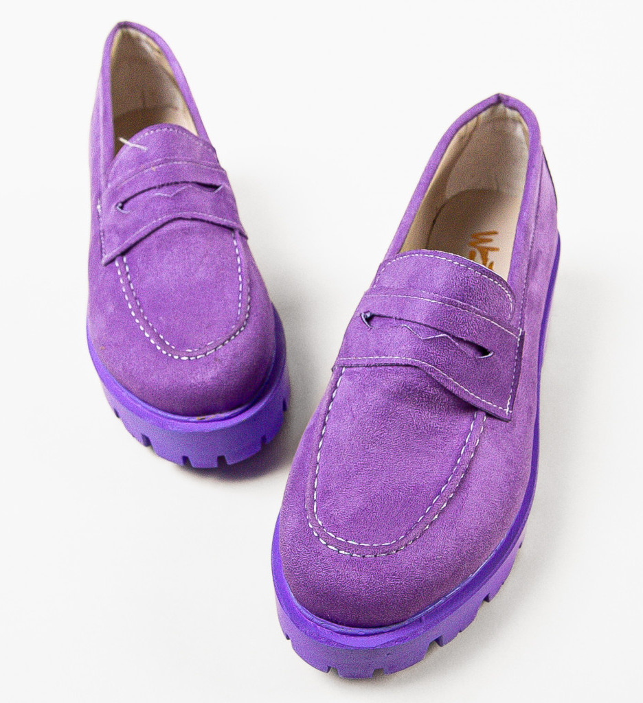 Pantofi Casual Gyna Mov | Confort și Stil - imagine 5
