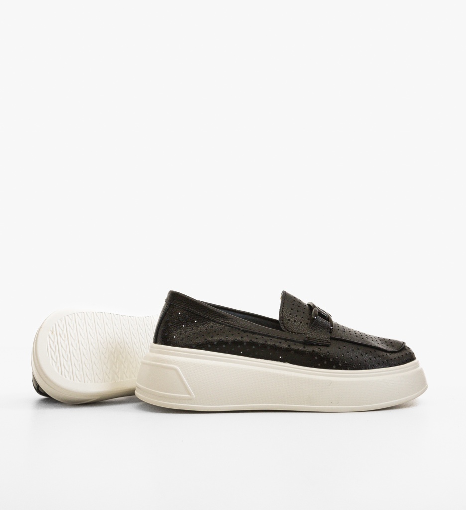 Pantofi Casual Lezzer Negri, Eleganță și Confort - imagine 3