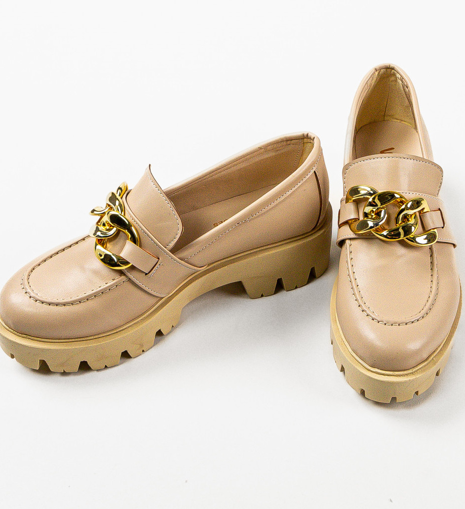Pantofi Casual Dama Gely Bej | Confort - imagine 5