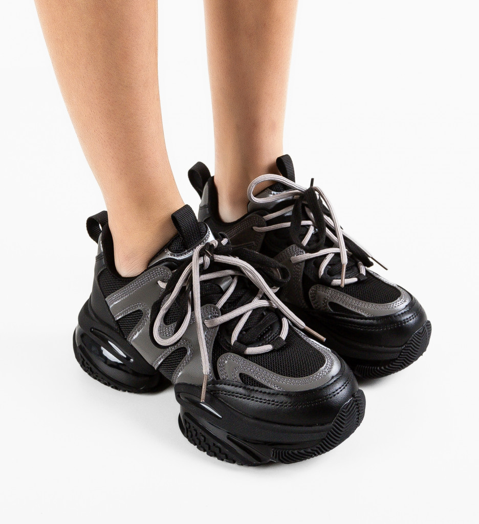 Sneakers Dama Bizbiz Negri | Confort si Stil - imagine 7