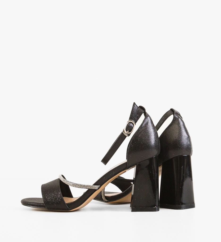 Sandale Dama Lyly Negre cu Toc Elegant - imagine 5