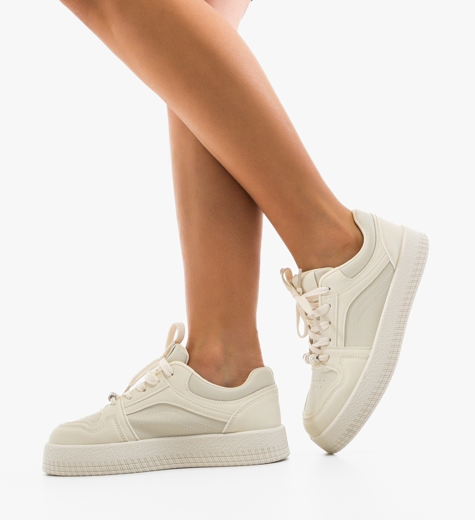 Sneakers Dama Tuly Bej - Confort și Stil Urban - imagine 4