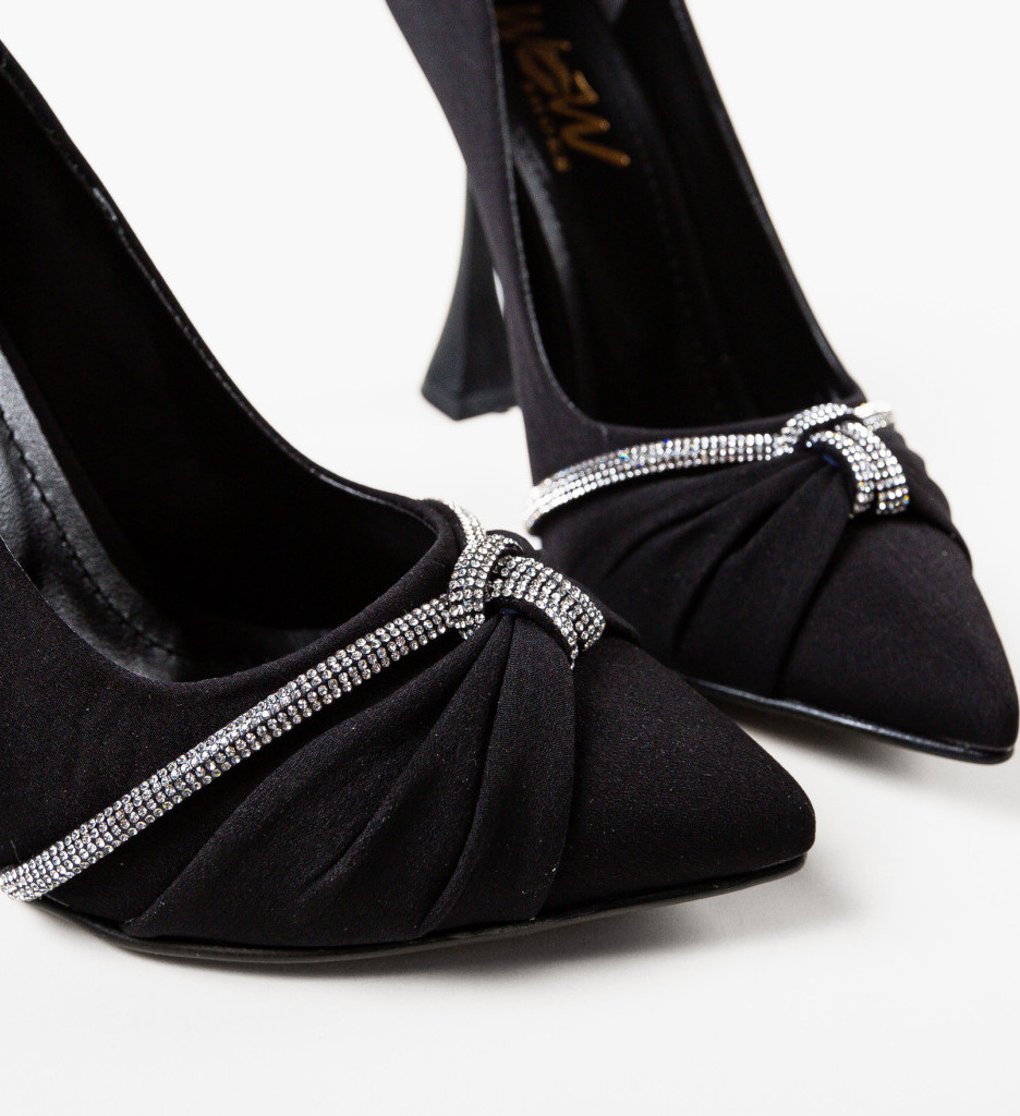 Pantofi Finko Negri cu Toc Eleganți - imagine 5