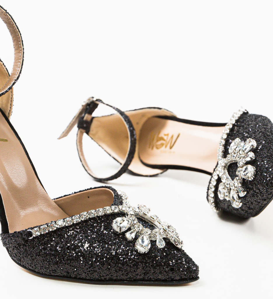 Pantofi dama Alabyna Negri 3 cu toc elegant - imagine 12
