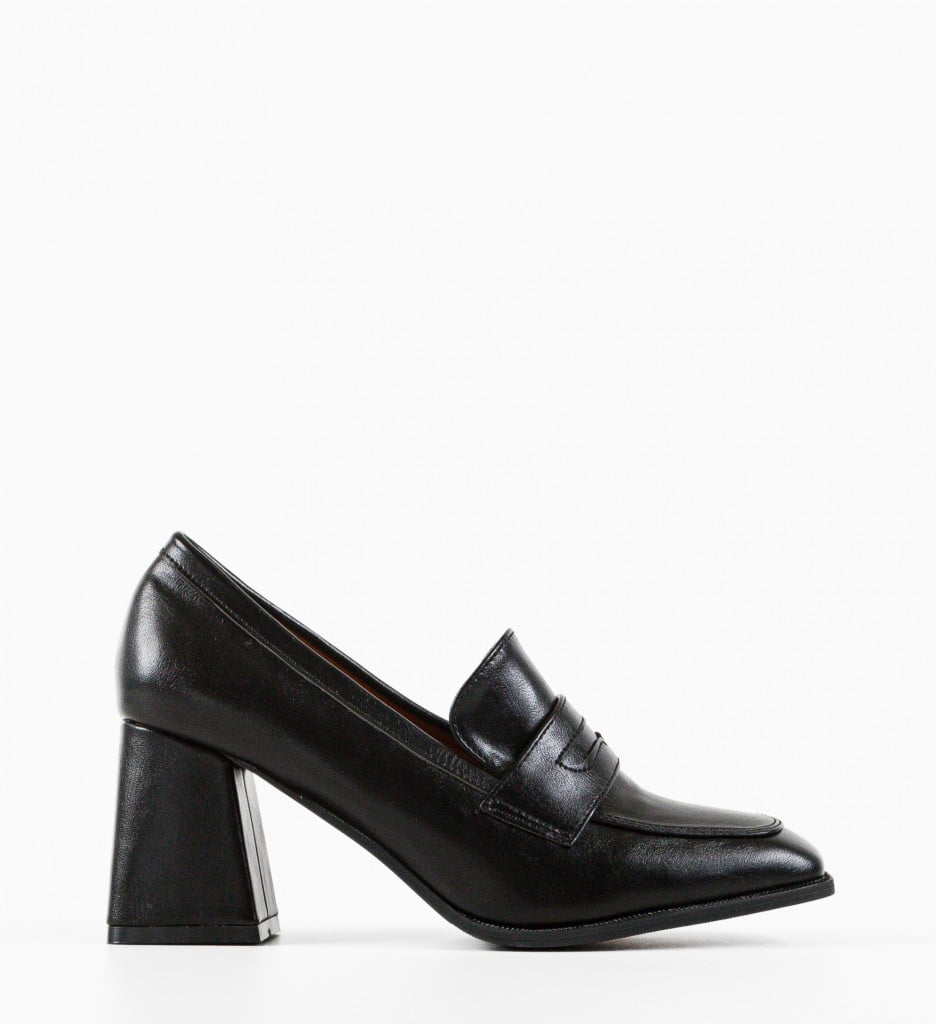 Pantofi Salas Negri Eleganți cu Toc - imagine 7