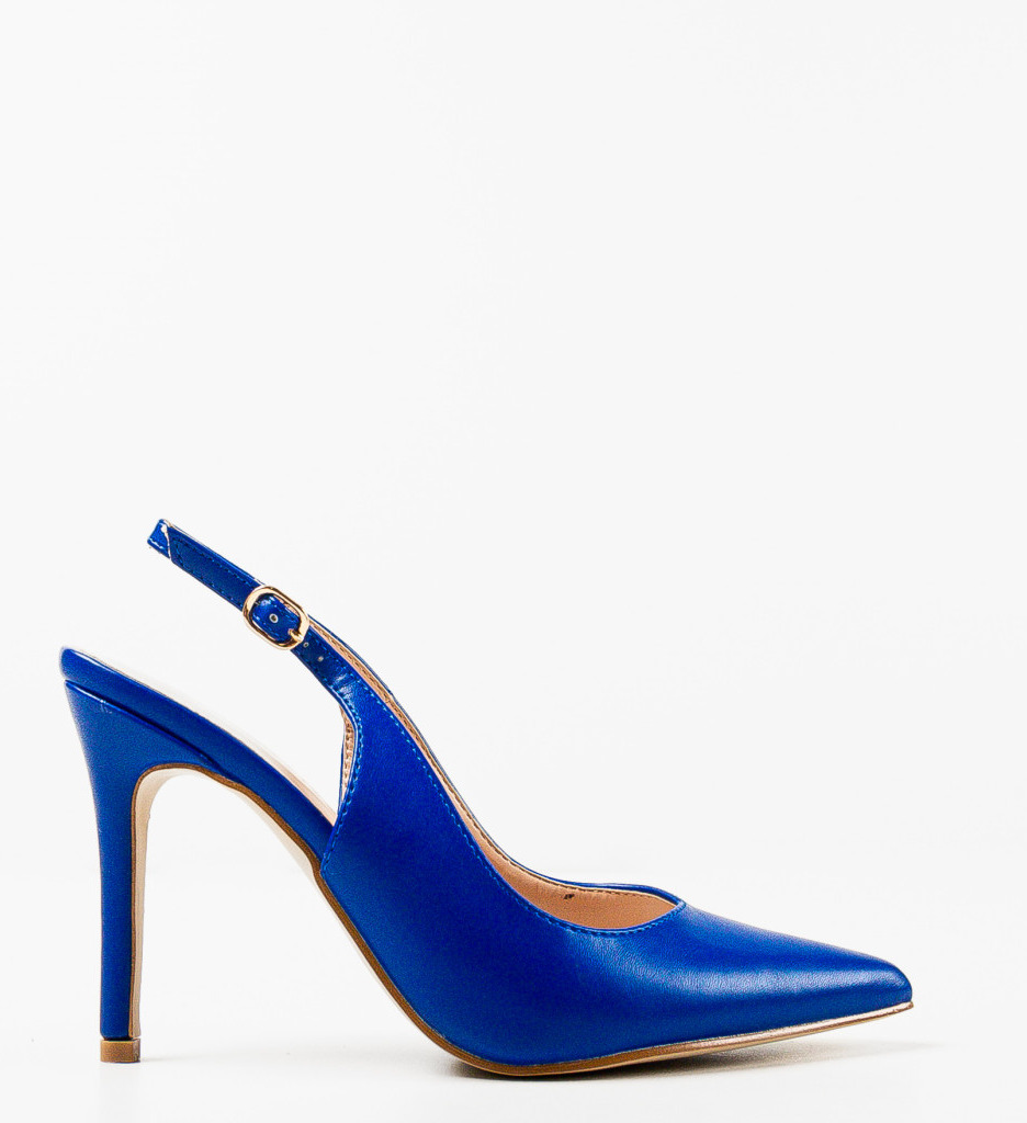 Pantofi cu toc Amani Albastri - Eleganță - imagine 3