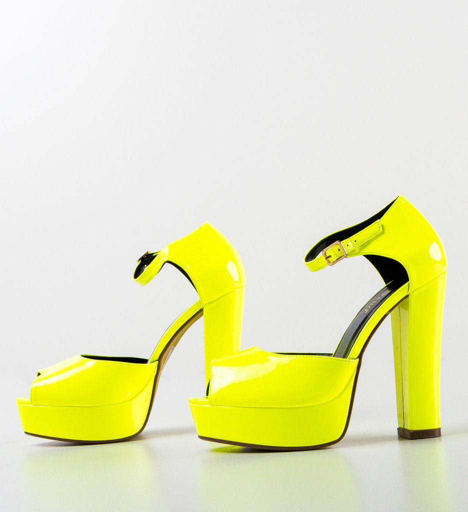 Sandale Holden Verzi Neon cu Toc - Eleganță Vibrantă - imagine 6