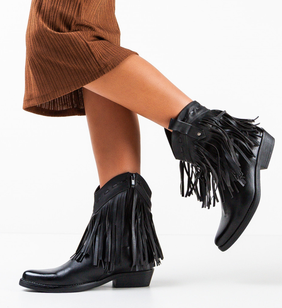Botine Dama Negre Elegante Valentine - imagine 2