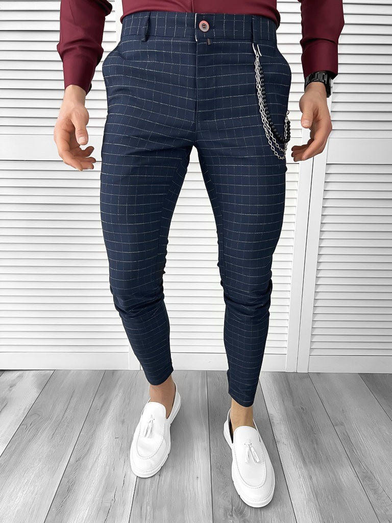 Pantaloni Barbati Eleganti din Bumbac 100%