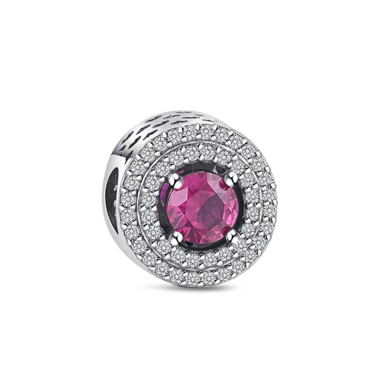 Charm Elegant Argint 925 Delis cu Piatra Roz