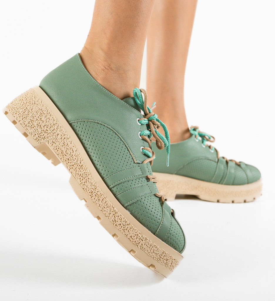 Pantofi Casual Memy Verzi - Confort și Stil - imagine 2