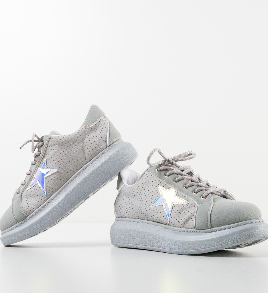Sneakers Dama Feet Gri - Confort Sport - imagine 5